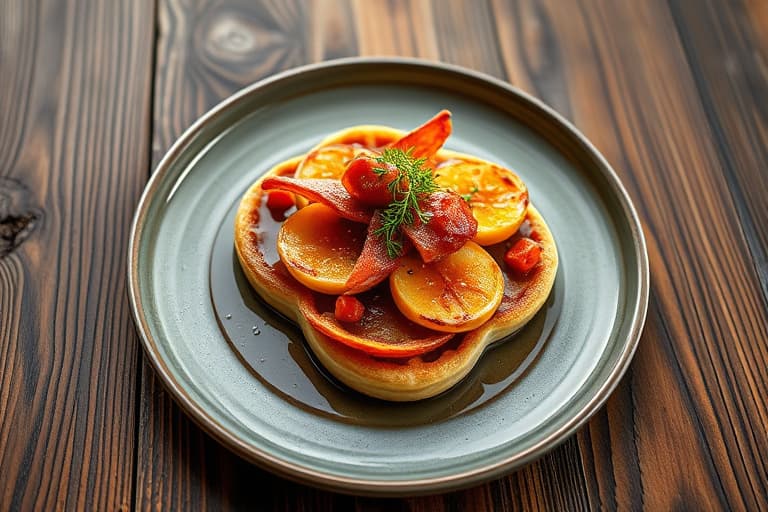 Sprø skateskiver med blomkål, bacon, kapers og krutonger