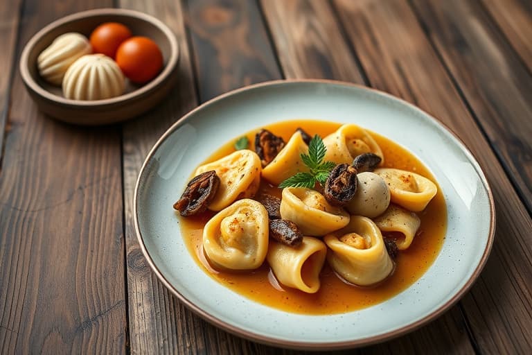 Tortellini med porcini-saus