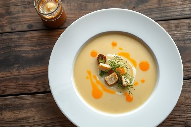 Hvitløk- og løksuppe