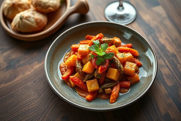 Kyllinglever og rød paprika spiedini