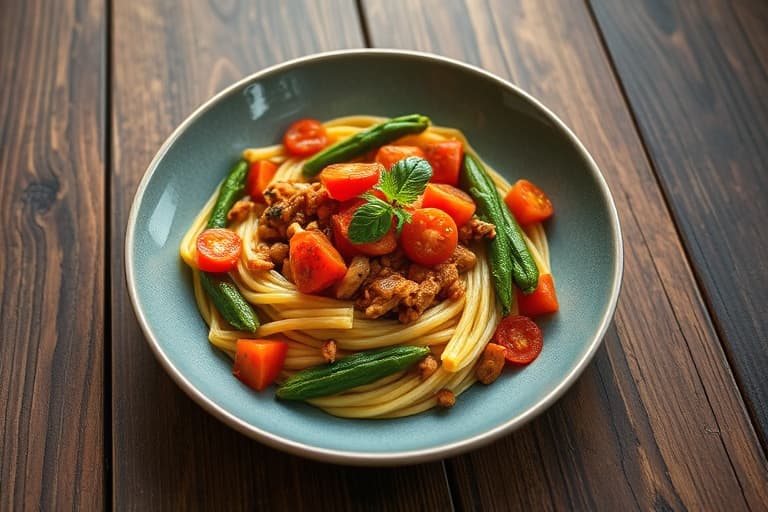 Kokt mais og tomater med okra