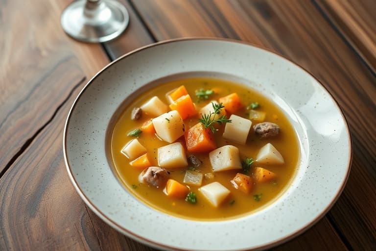 Kraftig mais- og kyllingsuppe