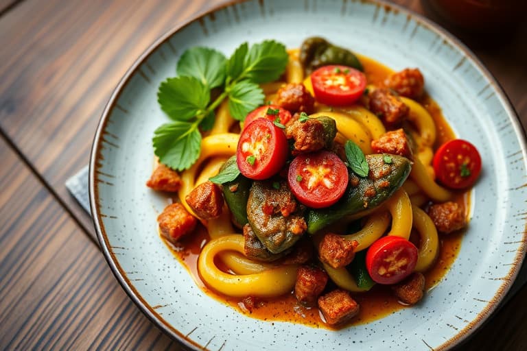 Brystet vaktel stekt med poblano-chili, safran og chorizo