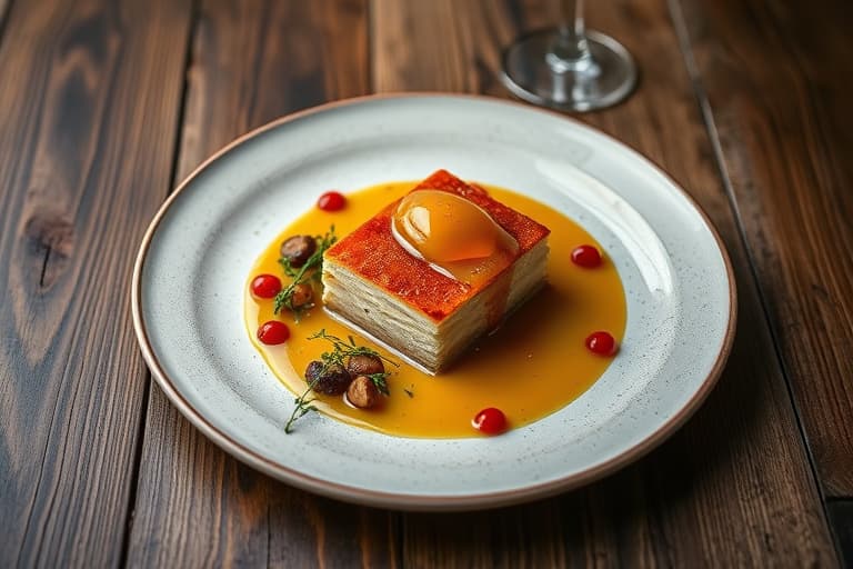 Ingefærkake med ostekrem og surkirsebærkompott