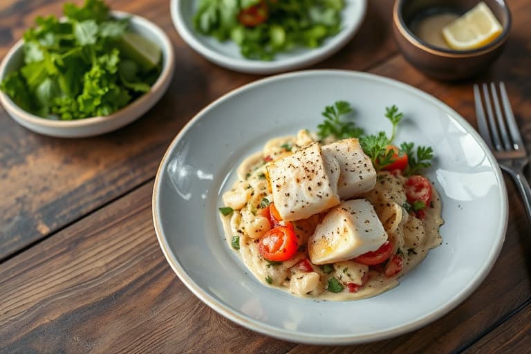 Libanesisk tunfisk-salat med tahinidressing
