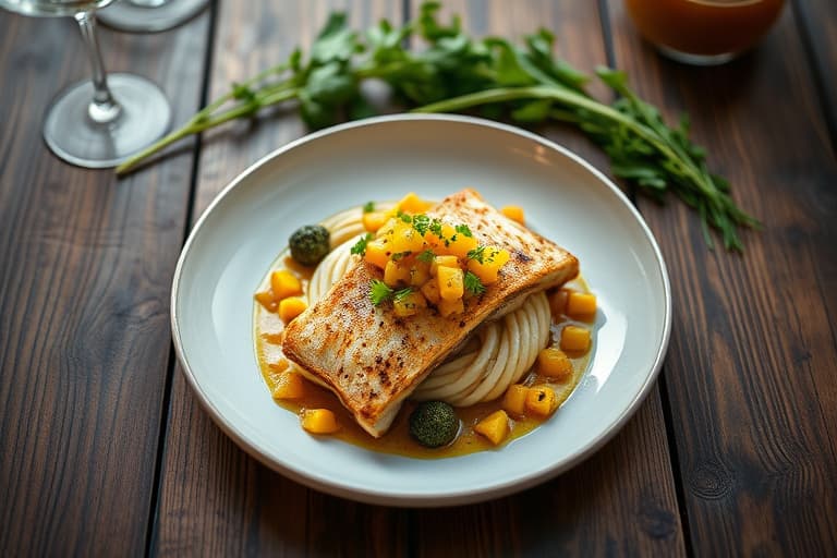 Grillet fisketostadas med ananas- og jícama-salsa