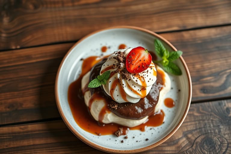 Mint varm sjokoladesundae