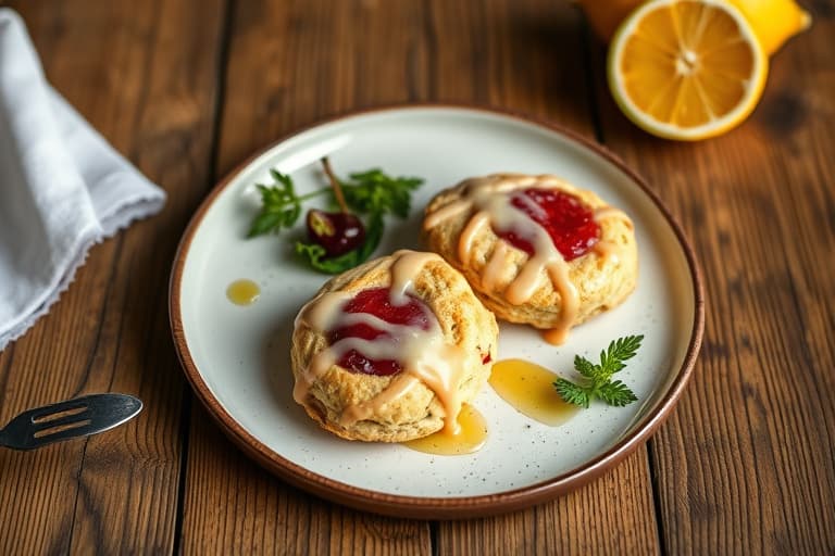 Dobbeltsitrus Thumbprint-scones