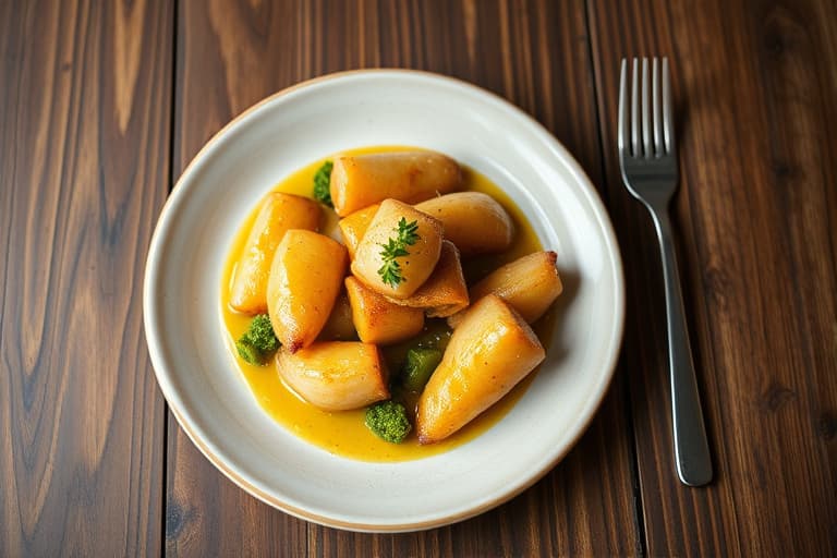 Røde nye poteter med sennepsdressing