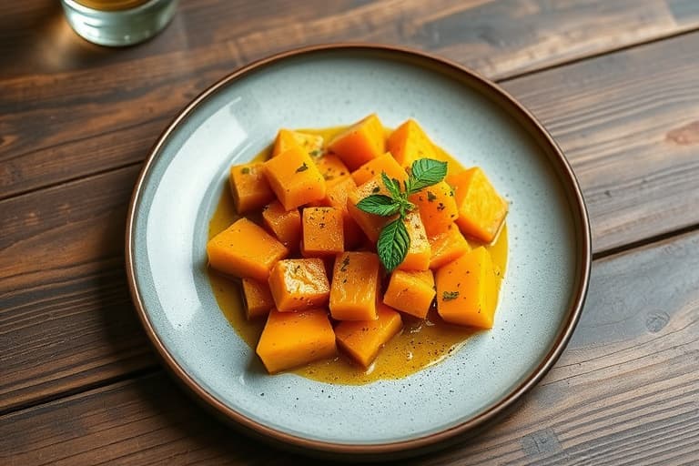 Butternut squash med mandarin- og salvieglasur