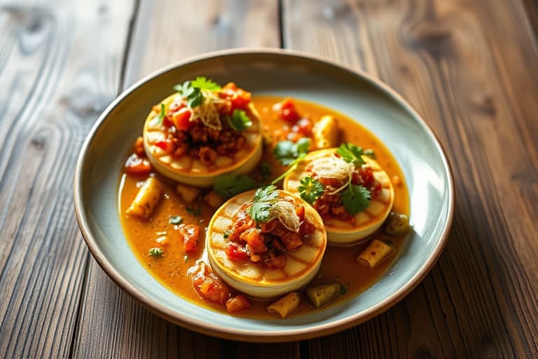 Søtpoteter med cubansk-inspirert kjøttdeig (Picadillo)