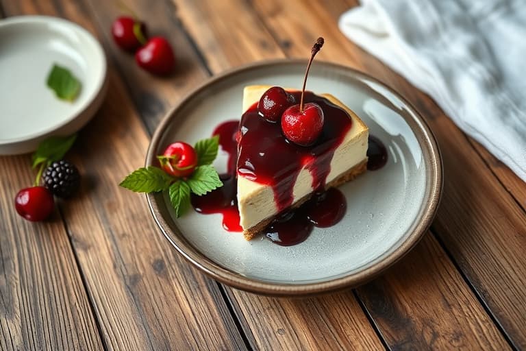 Cherry Cheesecake med sjokolade- og mandelbunn