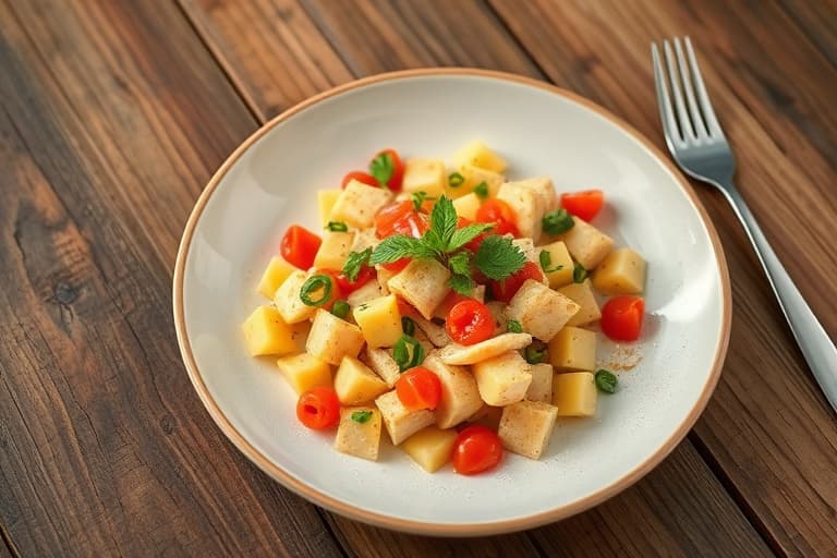 Fennikelsalat, agurksalat og estragonsalsa