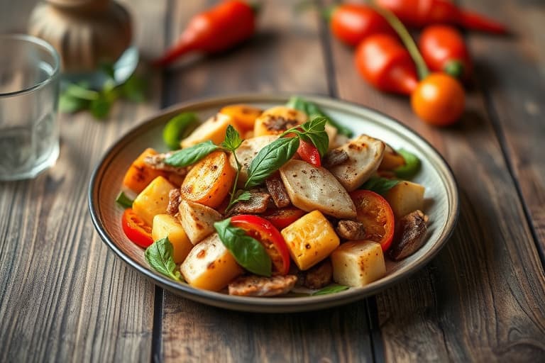 Bønnesalat med fem typer bønner og røkt paprikadressing