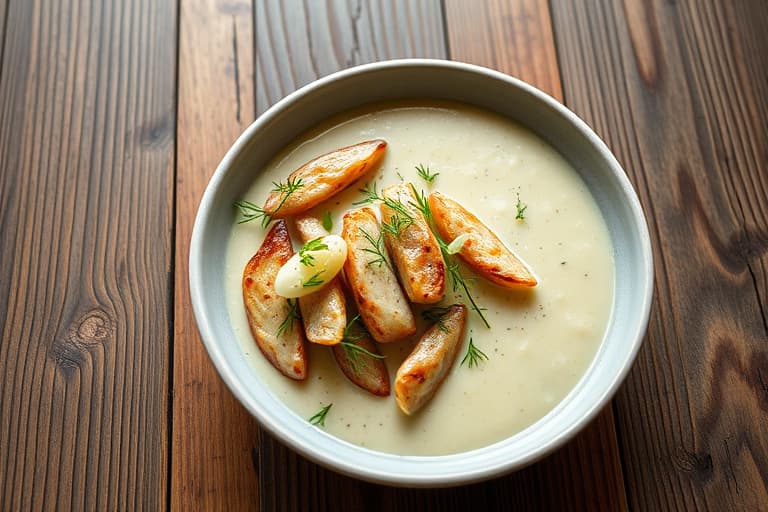 Kald og dill-avgolemono-suppe