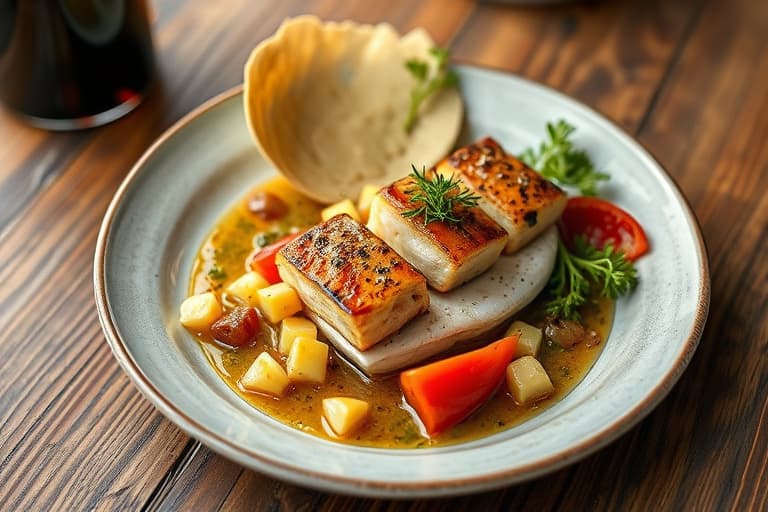 Honning- og karri-marinerte ovnsbakte kylling og grønnsaker