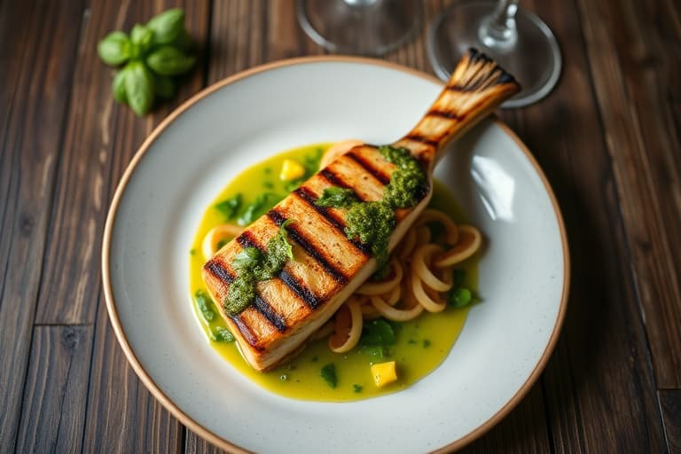 Stephan sin grillede laks med pesto