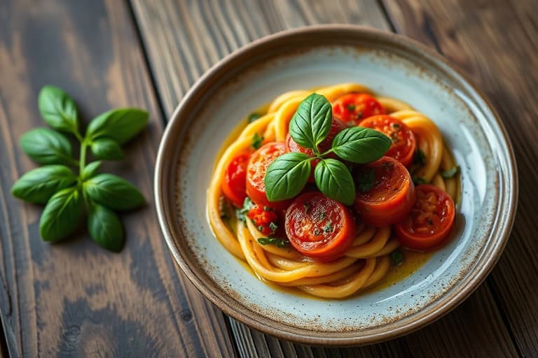 Tomatsuppe med spinat og basilikum