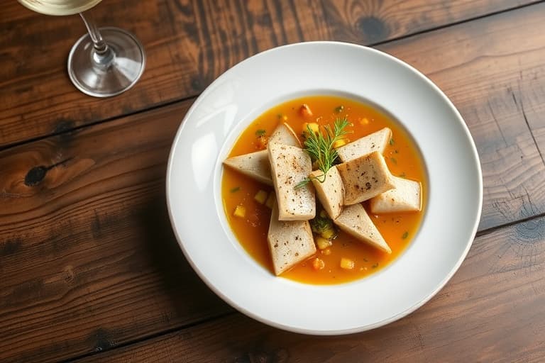 Langtidskokt oksekarsuppe med bygg