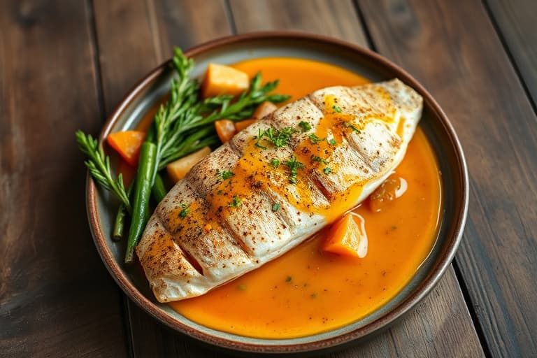 Tilapia med kremet saus