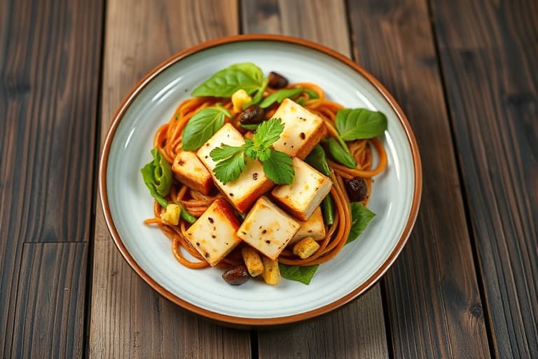 Tofu- og peanøttwok
