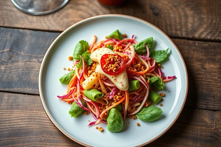 Spinat- og reddikslaw med sprø chili og pepitas