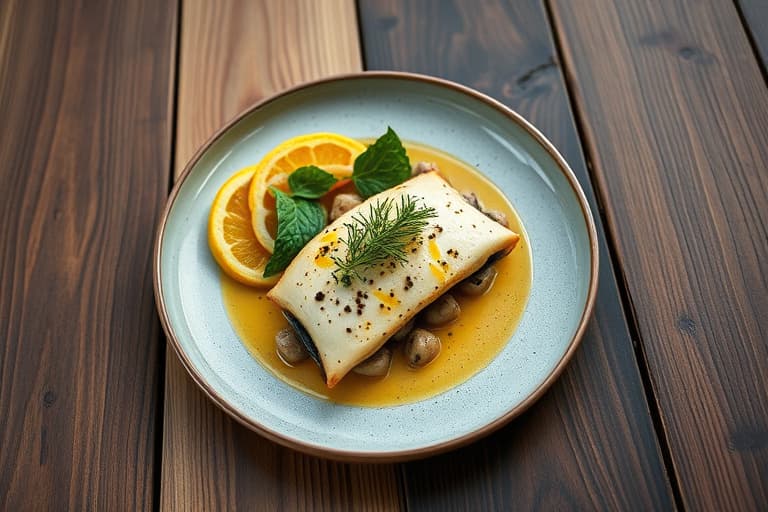 Fylte marinerte portabellaputer