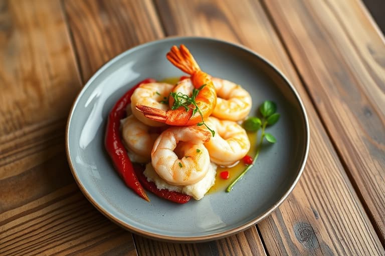 Hvitløksshrimp med Chiles de Árbol