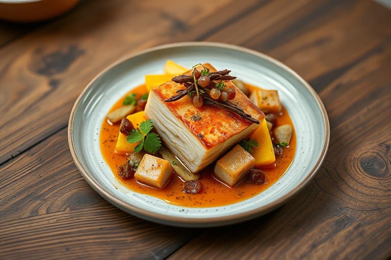 Honningristet svinekjøtt med grønnsaker