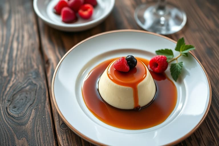 Sjokoladekrem-panna cotta lagkake