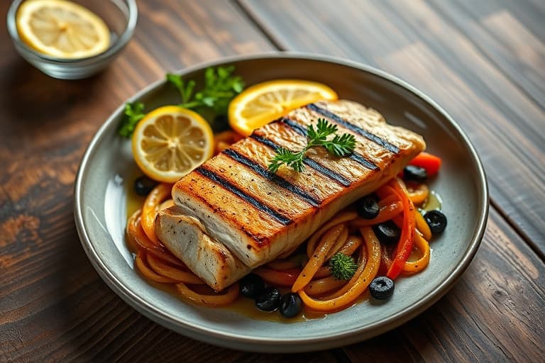 Grillede laksekaker med sitronmajones