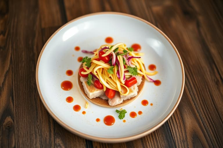 Ørret med rødkål, jicama og chipotle-slaw