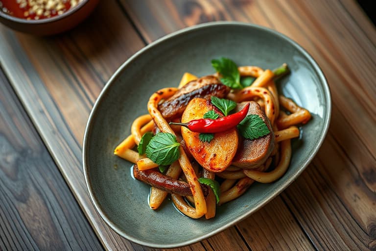 Stekt gresskar med chili og basilikum (Fakthong Pad Bai Horapa)