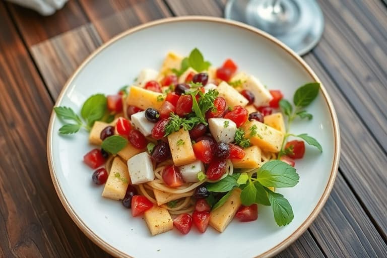 Fennikelsalat, sellerisalat og granateplesalat