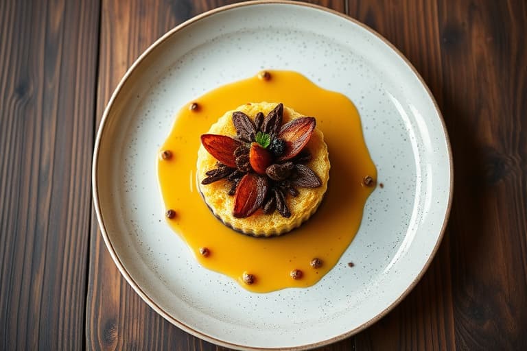 Sjokoladekake med sjokoladesoufflé og appelsincaramellsaus