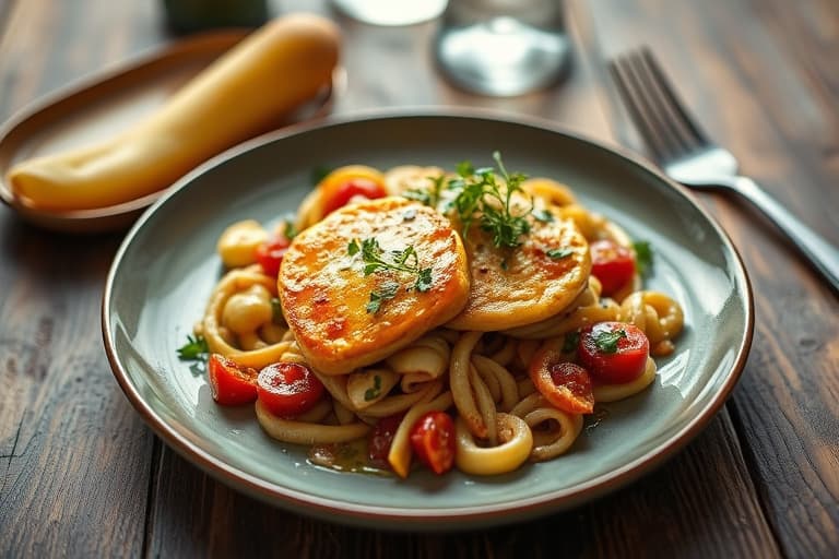 Stekepanne med smørkaramell, epler og tranebær