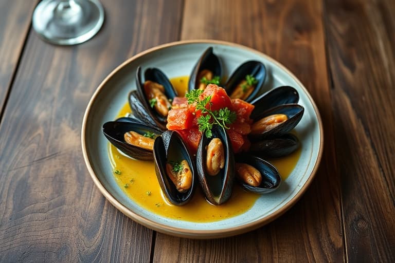 Penn Cove-musslinger i sitronkrem