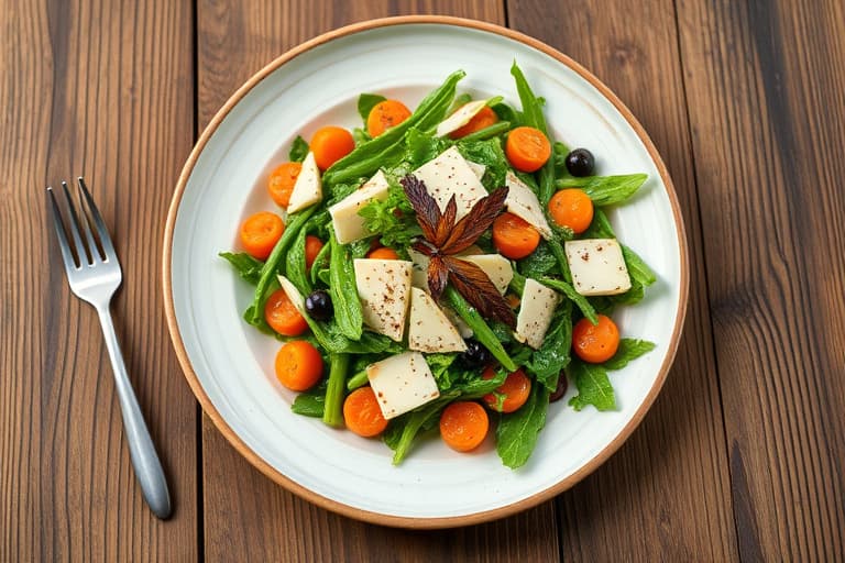 Kale salat med dadler, parmesan og mandler