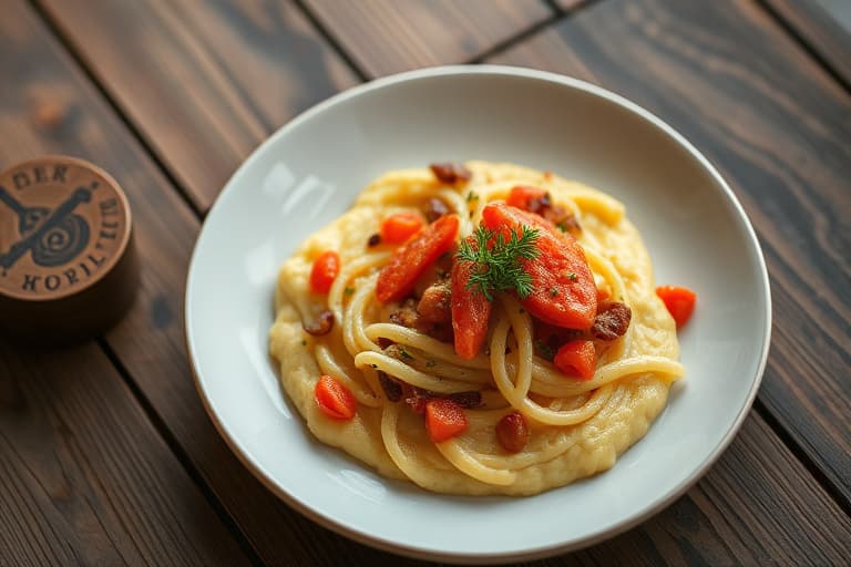 Bakt hvit polenta med to oster