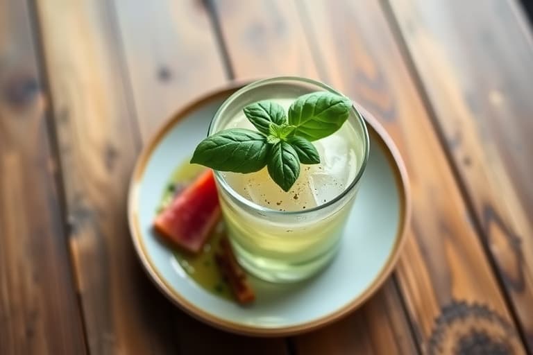 Basil Vodka Gimlets
