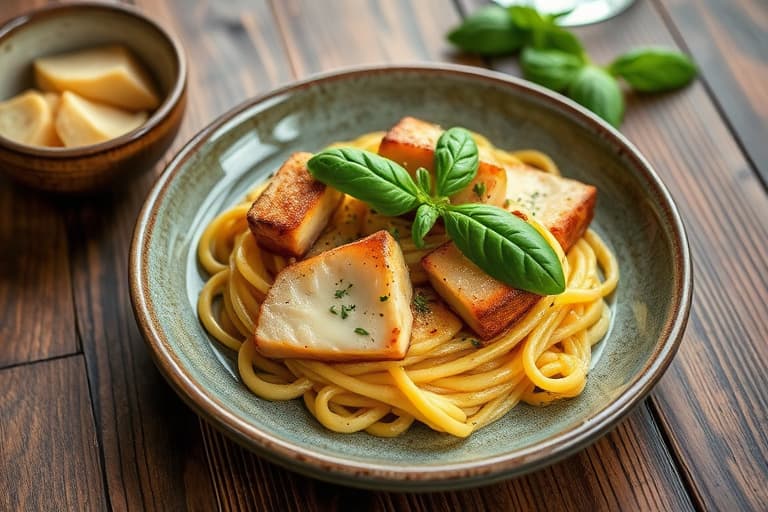 En mengde bønner og basilikum