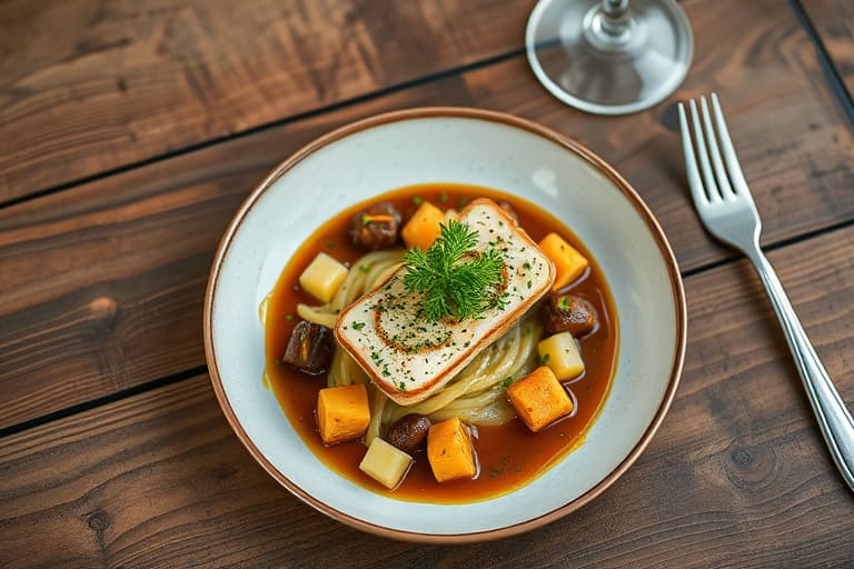 Stekt kalkun med pestoris og risfyll.