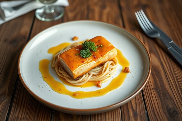 Urtebakt lammelår med grønnsaker og saus