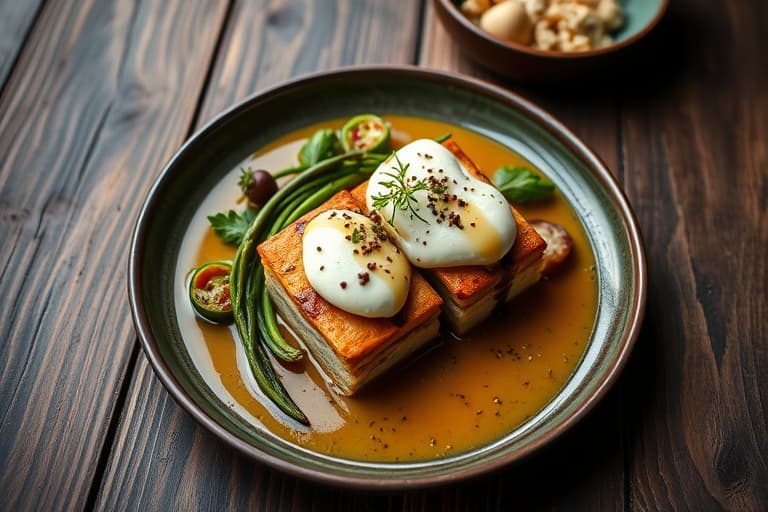 Pære- og ricottablintzes med krydret lønnesmørsaus