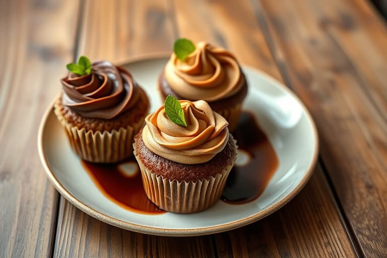 Sjokoladekremostcupcakes