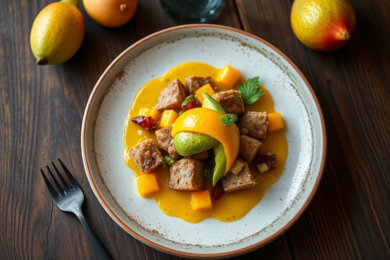 Reker med avokado- og mangosalsa