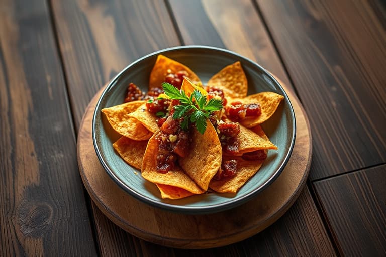 Krydrede tortilla-chips