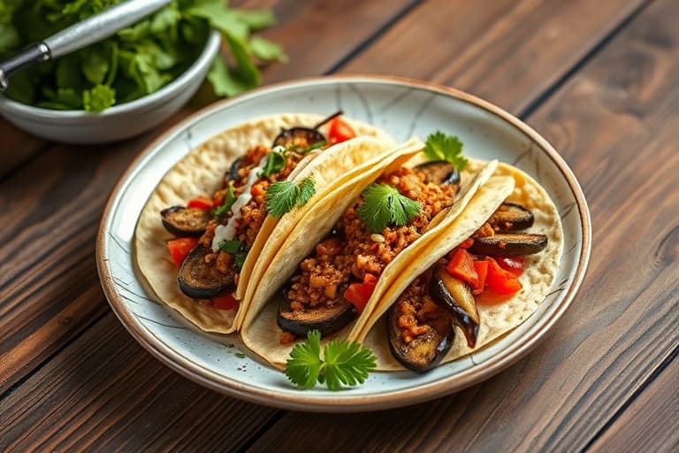 Eggplant "tacos"