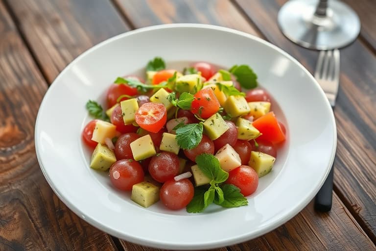 Pink grapefrukt-, avokado- og vannkresse-salat