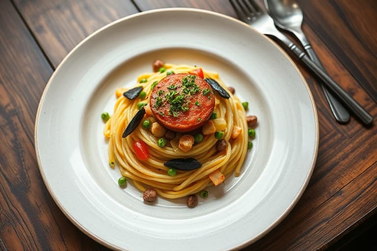 Polentastabel med marinert bønnesalat
